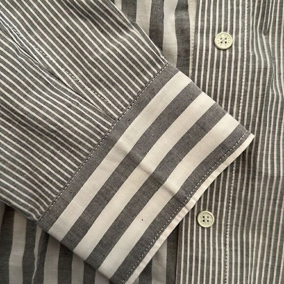 New Solid and Striped Buttondown Large - Picture 4 of 7